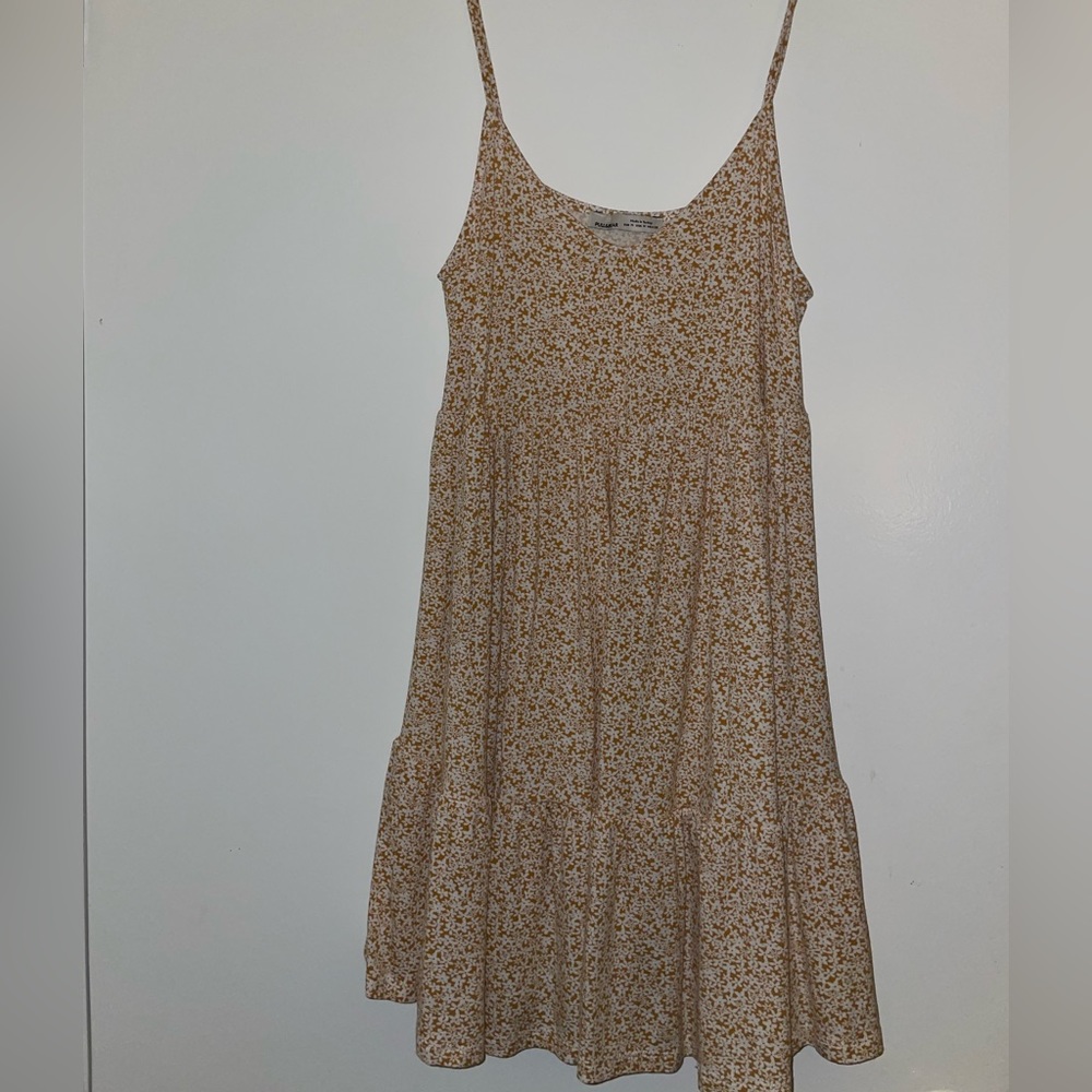 Pull&Bear Yellow Floral Dress